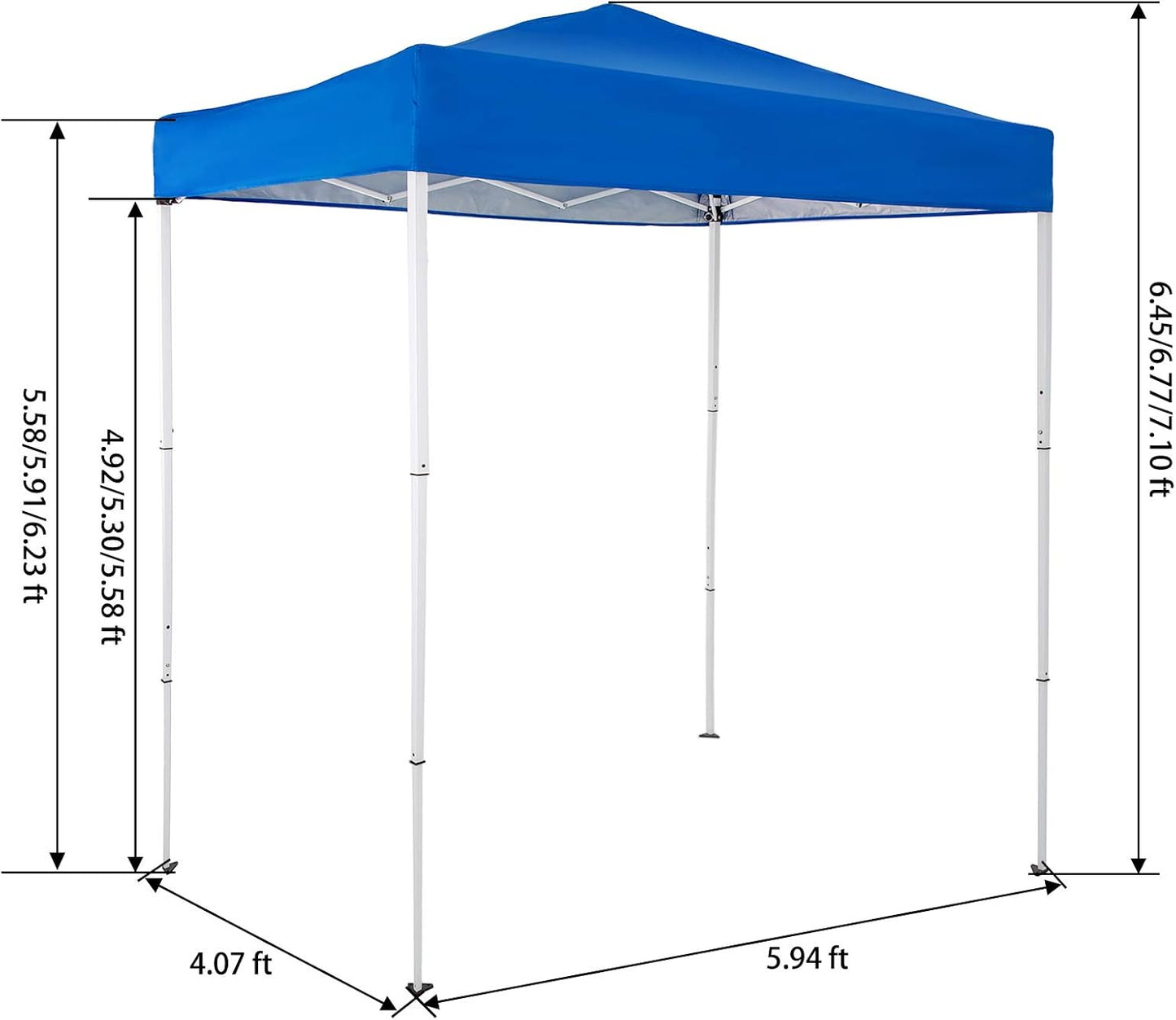 Sunnyglade 6x4 Ft Pop-Up Canopy Tent with UV Protection and Carry Bag