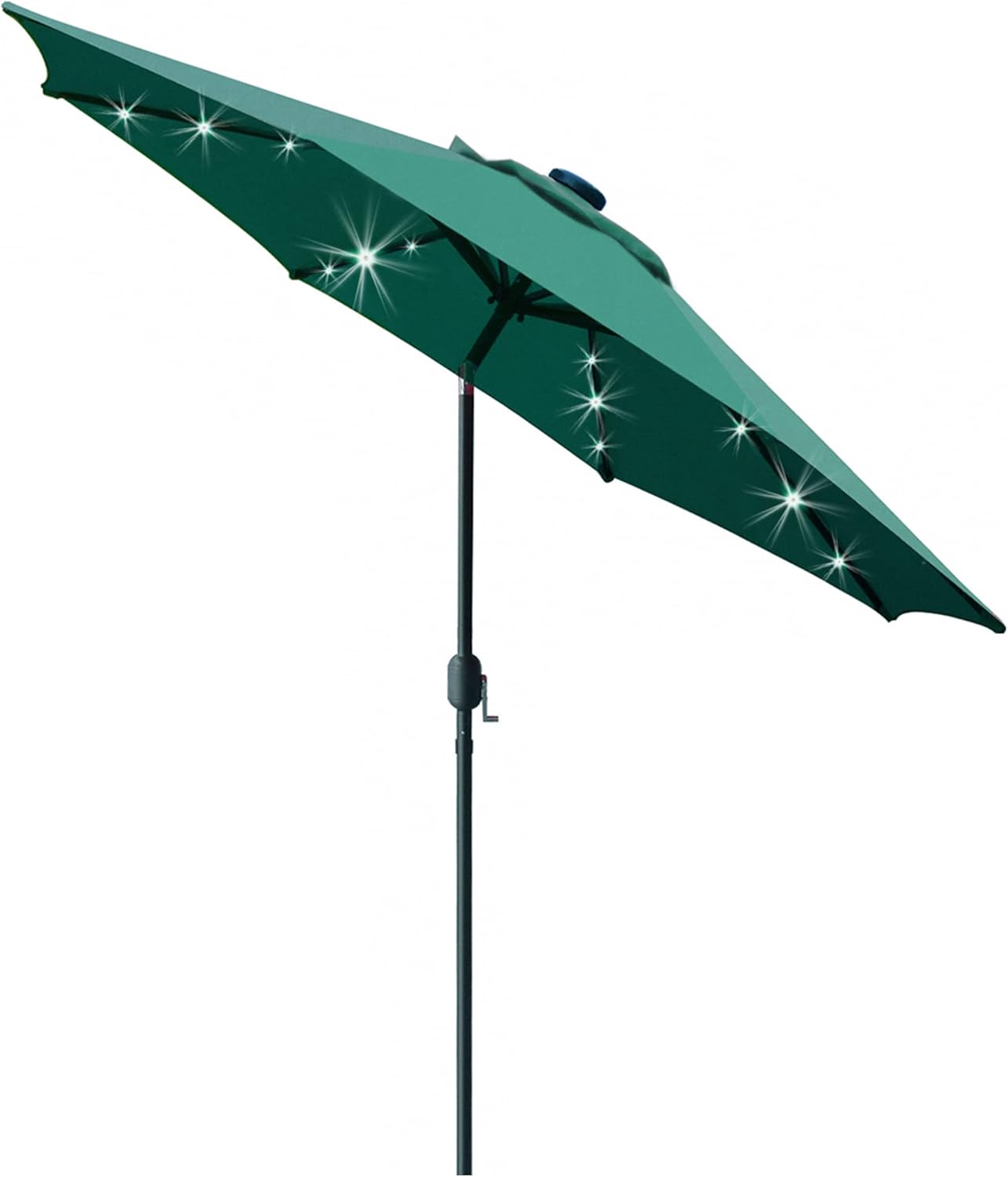 Sunnyglade 9ft Solar LED Patio Umbrella – Illuminated, Sturdy & Easy to Use