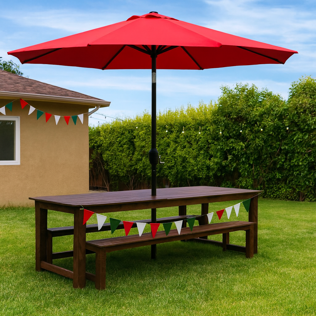 Sunnyglade 9ft Outdoor Patio Umbrella – Strong, Stylish & Built for Everyday Shade