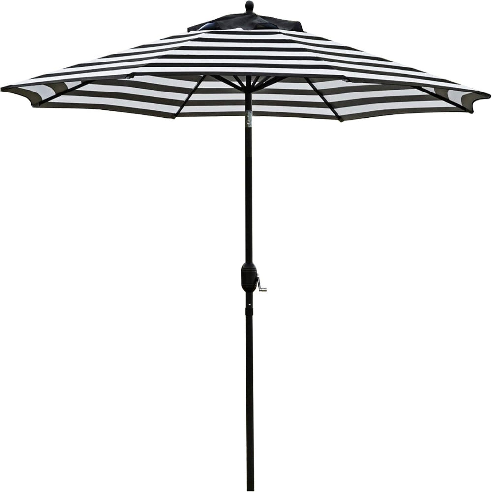 Sunnyglade 9ft Striped Patio Umbrella – Classic Outdoor Shade with Crank & Tilt