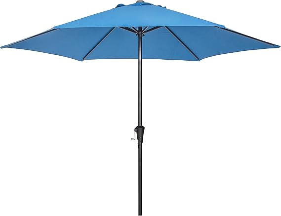 Sunnyglade 9FT Heavy Duty Lite Umbrella with Crank System and 6 Ribs for Patio
