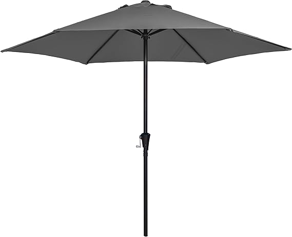 Sunnyglade 9FT Heavy Duty Lite Umbrella with Crank System and 6 Ribs for Patio