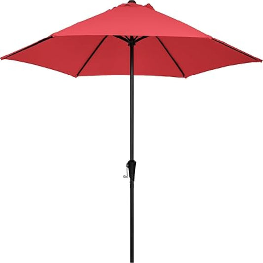 Sunnyglade 9FT Heavy Duty Lite Umbrella with Crank System and 6 Ribs for Patio