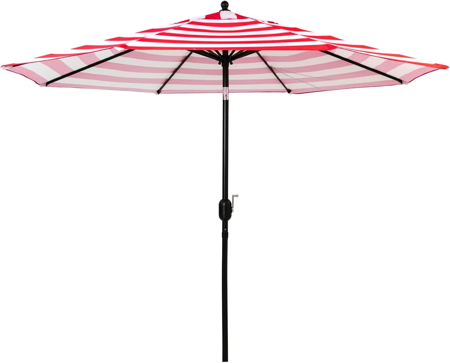 Sunnyglade 9ft Striped Patio Umbrella – Classic Outdoor Shade with Crank & Tilt