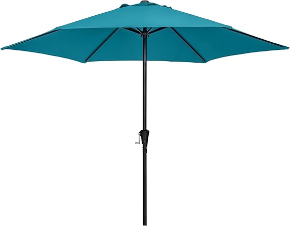 Sunnyglade 9FT Heavy Duty Lite Umbrella with Crank System and 6 Ribs for Patio