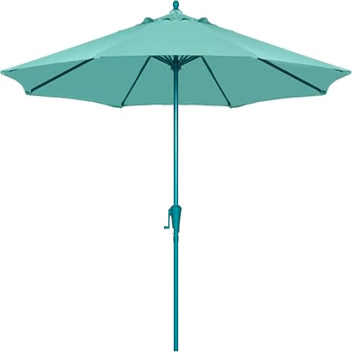 Sunnyglade 9ft Two-Tone Patio Umbrella - Fade-Resistant Canopy with Crank & Tilt