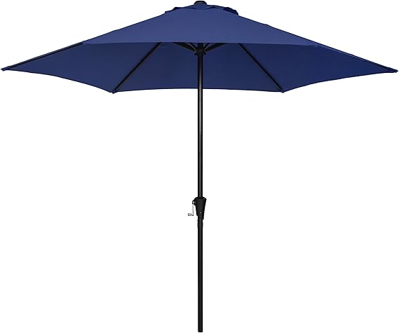 Sunnyglade 9FT Heavy Duty Lite Umbrella with Crank System and 6 Ribs for Patio