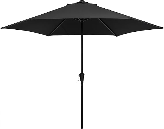 Sunnyglade 9FT Heavy Duty Lite Umbrella with Crank System and 6 Ribs for Patio