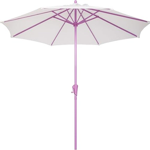 Sunnyglade 9ft Two-Tone Patio Umbrella - Fade-Resistant Canopy with Crank & Tilt