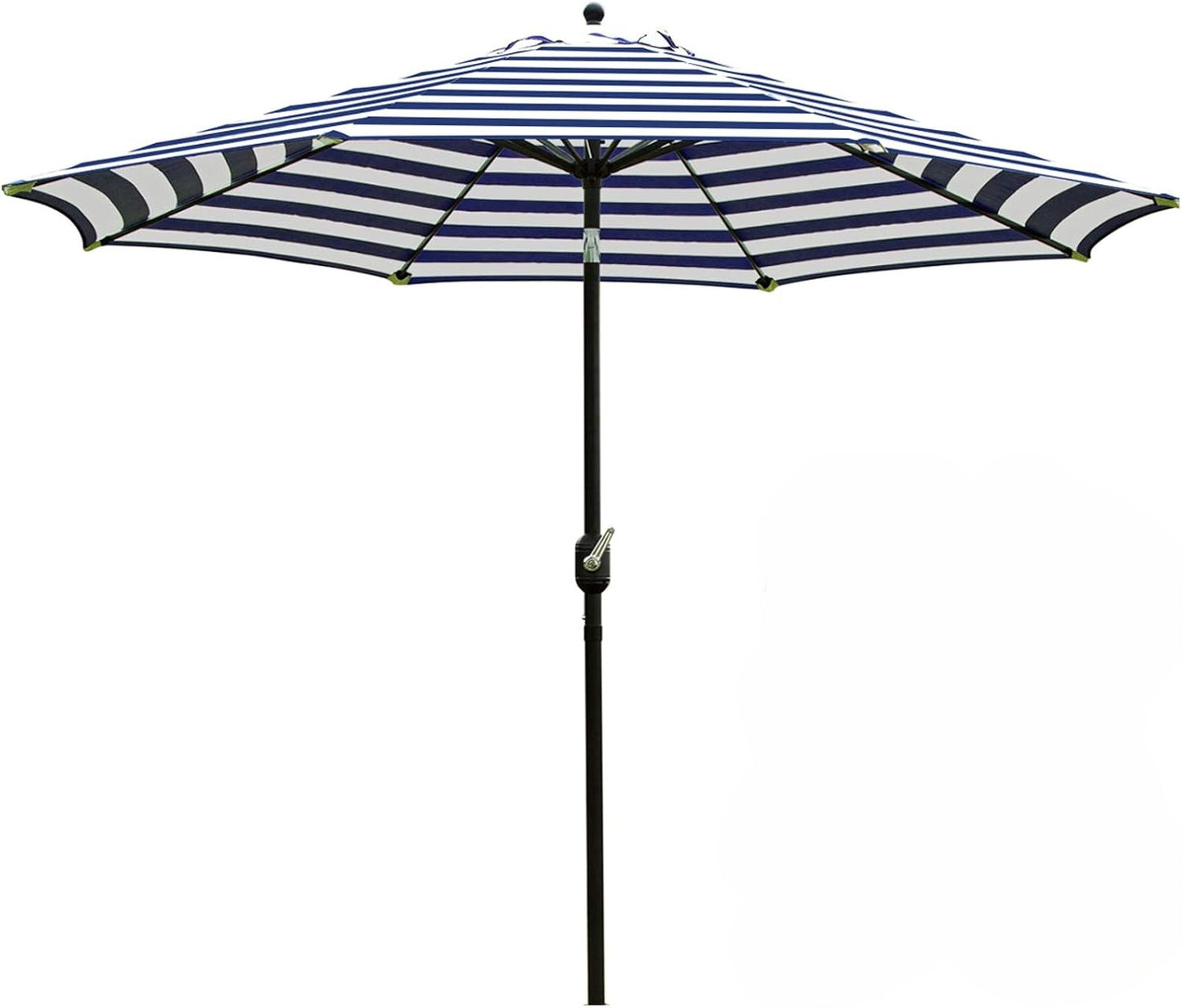 Sunnyglade 9ft Striped Patio Umbrella – Classic Outdoor Shade with Crank & Tilt