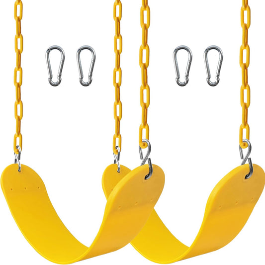 Sunnyglade 2-Pack Yellow Heavy Duty Swing Seats 26.5x5.5 Inch with 66" Chains