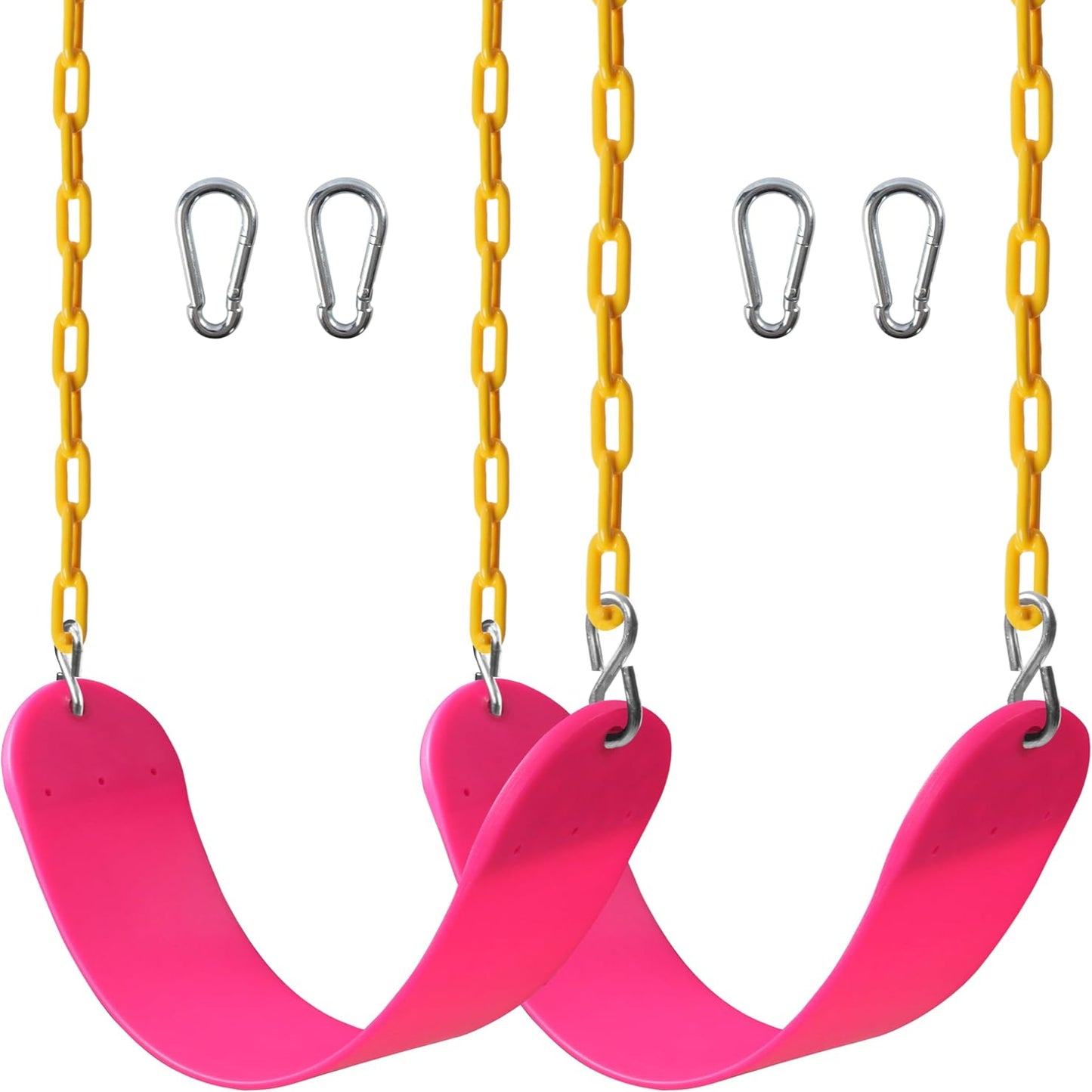 Sunnyglade 2-Pack Pink Heavy Duty Swing Seats 26.5x5.5 Inch with 66" Chains