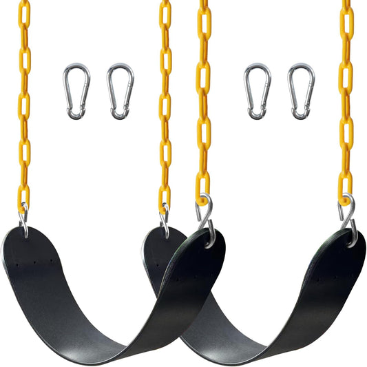 Sunnyglade 2-Pack Black Heavy Duty Swing Seats 26.5x5.5 Inch with 66" Chains