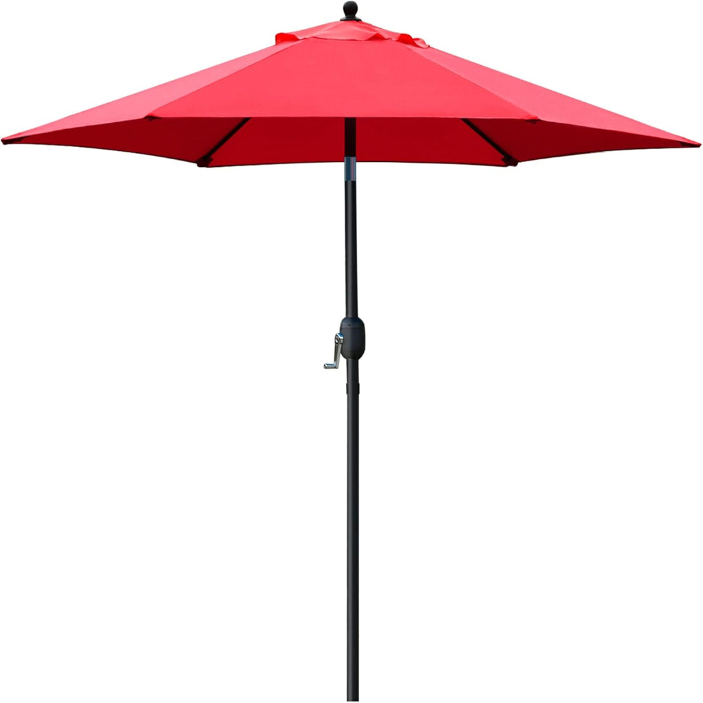 Sunnyglade 7.5ft Compact Patio Umbrella - Perfect for Small Spaces with Crank & Tilt