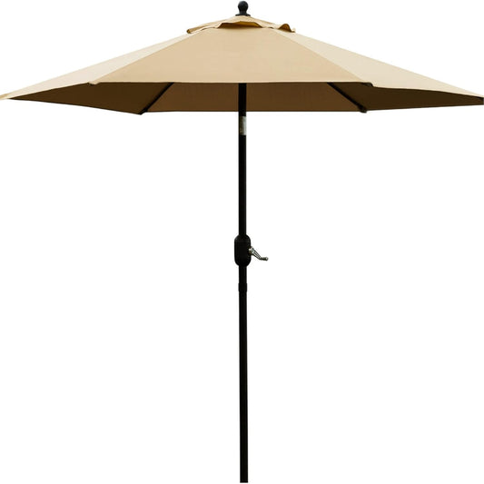 Sunnyglade 7.5ft Compact Patio Umbrella - Perfect for Small Spaces with Crank & Tilt