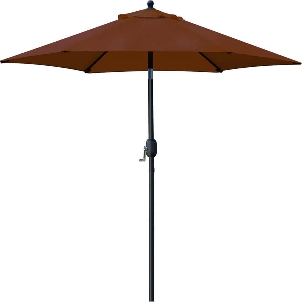 Sunnyglade 7.5ft Compact Patio Umbrella - Perfect for Small Spaces with Crank & Tilt
